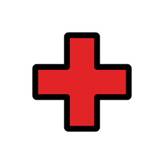 Medical Cross Flat Icon Vector Logo Template Illustration