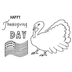 American flag, turkey and the inscription 