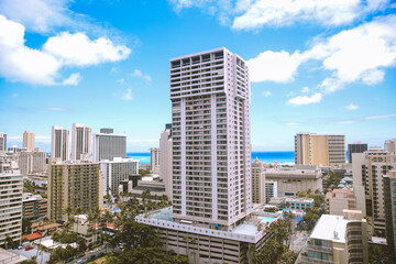 Fototapeta na wymiar Waikiki, HONOLULU, OAHU, HAWAII