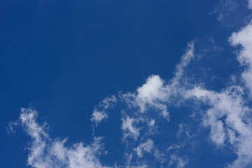 Blue sky and clouds with copy space