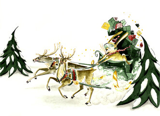 Osterhase mit Weihnachtsgeschenken