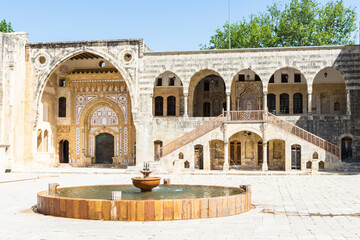 Courtyard of the old historic Beiteddine palace, Lebanon