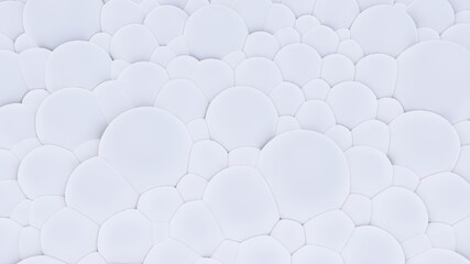 Abstract background of white balls 3d illustration