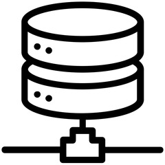 
Network database concept; connected hosting data devices
