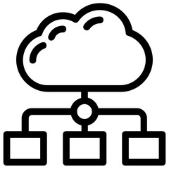 

Web server connected to the internet symbolising shared web hosting, 
