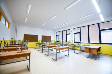 Empty school - due to corona virus COVID-19
