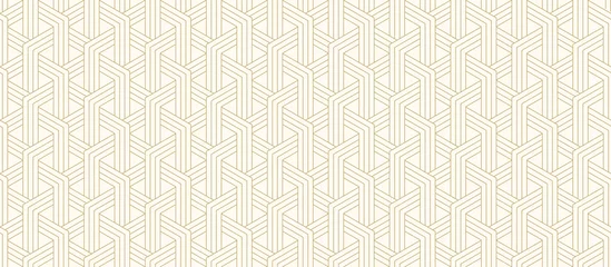 Fototapeten Background pattern seamless geometric line abstract gold luxury color vector. Christmas background. © Strawberry Blossom
