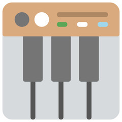 
A simple flat icon of a keyboard of Piano.

