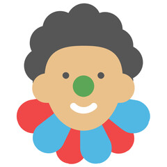 
A comic entertainer wearing traditional costume 
