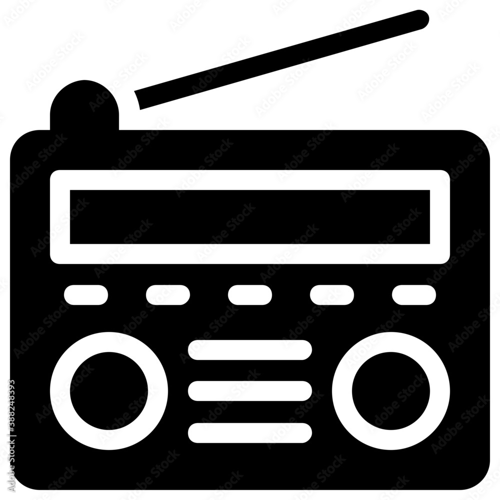 Canvas Prints audio broadcasting device vintage radio set