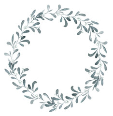 Fototapeta na wymiar New Year's round wreath of Christmas tree branches