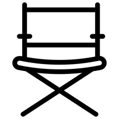 
Flat icon design of the director chair
