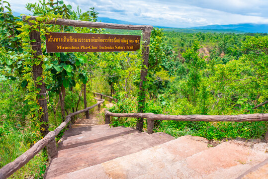 Cliff stone of Pha Chor is tourist attraction place at the Doi Lo district Chiang Mai, in Thailand , is a very popular for photographer and tourists. Attractions and tourism Concept