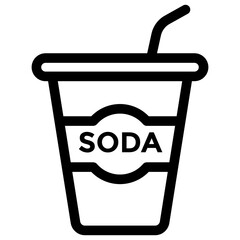 
A disposable glass of juice with straw  
