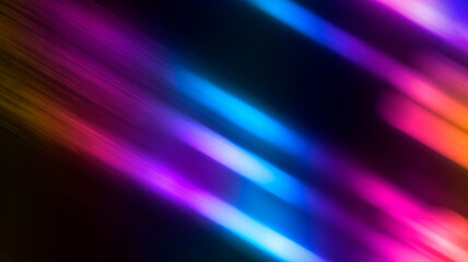 Naklejka premium Wet asphalt, night view, neon reflection on the concrete floor. Night empty stage, studio. Dark abstract background. Product Showcase Spotlight Background.