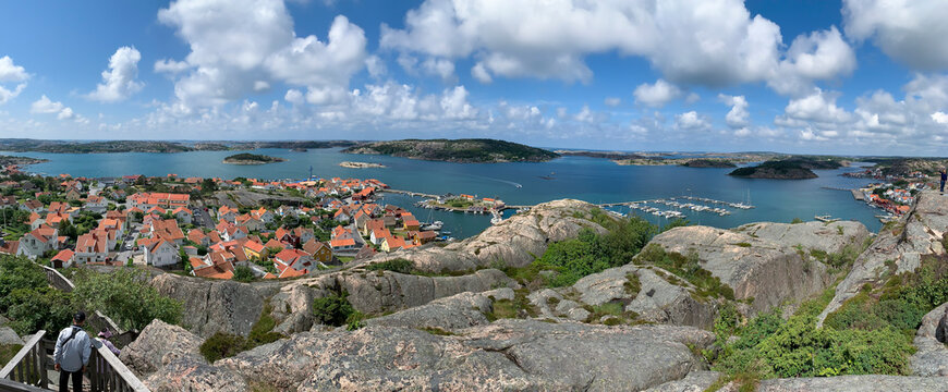 Tourist resort Fjallbacka village in Sweden