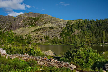 Russia. South of the Krasnoyarsk territory, Eastern Sayans. Rainbow lake in the natural mountain Park Ergaki (from the Turkic "Fingers").