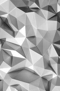 3d render - image of trangle abstract white background, Polygonal Pattern.