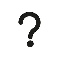 Icon of a question mark. Simple vector illustration on a white background