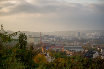 panoramic view of the city from the mountain
