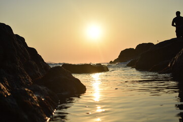 Fototapeta premium sunset on the coast