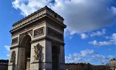 Fototapeta na wymiar Paris and blue sky, France. 