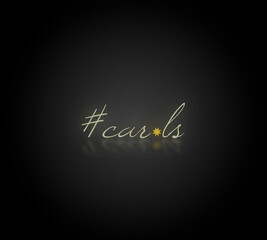 hashtag carols con sfondo colorato