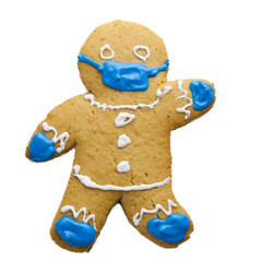 funny ginger man defends himself from the covid-19 pandemic with a mask