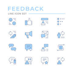 Set color line icons of feedback