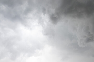 Heavy clouds on a rainy day. Abstract images looks like a face 