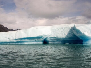 Fototapeta na wymiar Part of glacier biggest world fresh water reserve iceberg in polar regions