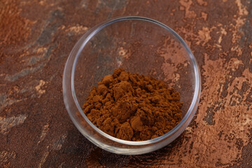 Cocoa powder in the bowl