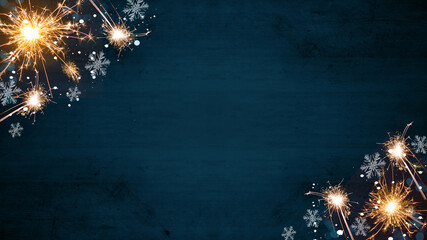 Festive Silvester Party/ New year / New Year's Eve / Holiday background - Top view / above view...