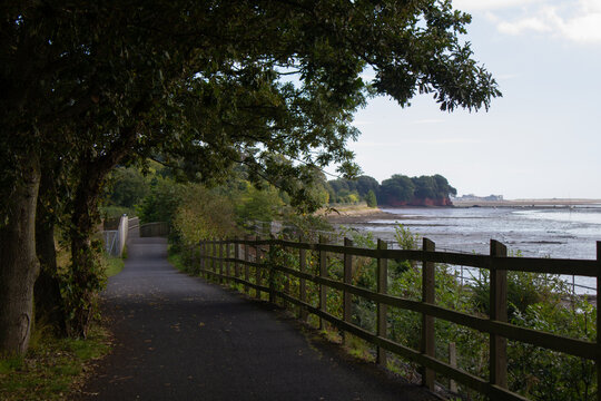 A cycle and footpath near Lympstone in Devon, England