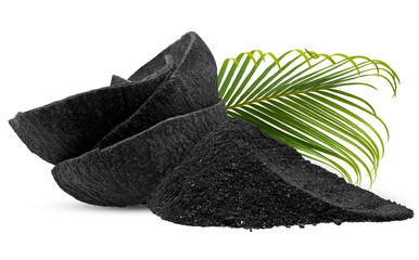 charcoal isolated on white background