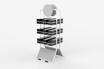 Display stand, retail display stand for product , display stands isolated on white background. 3d illustration