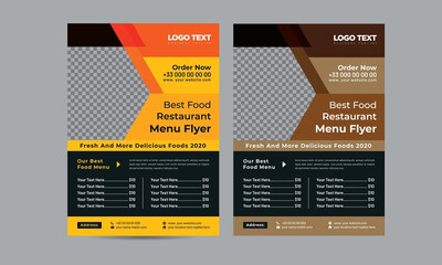 Fast Food Flyer Design Template for restaurant menu, Vector illustration.
template details:
Easy Customization and Editable
2 Color Versions
Full  Vector Eps. File
Size: A4 (210X297)