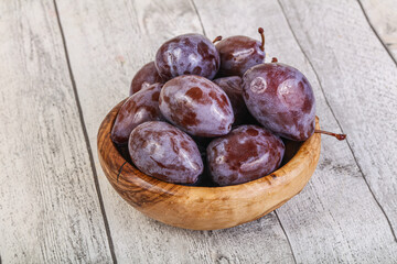 Sweet and rasty ripe plum