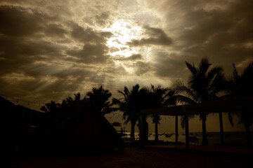 Cielo playero atardecer