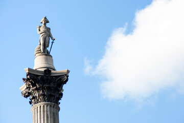 Trafalgar Square o Plaza de Trafalgar en la ciudad de Londres, pais de Inglaterra, Reino Unido,...