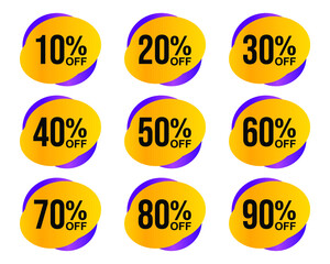 Sale Tag Vector Badge Template, Sale Label Collection, Clearance Sale Sticker Emblem, Bargain Sale Sign Isolated On White Background, Sale Text Banner And Label 