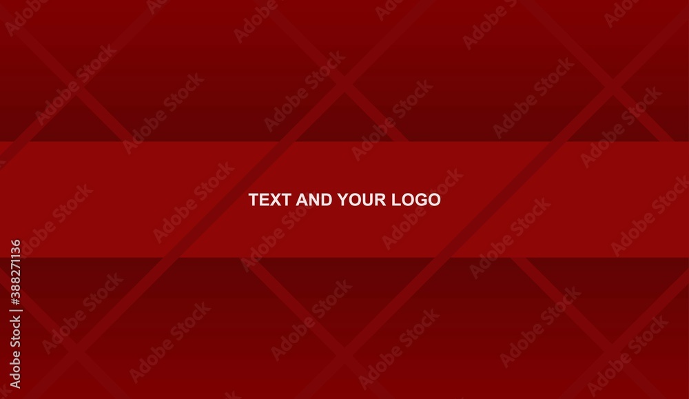 Wall mural Channel Banner Template with Lines and Shapes