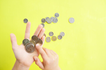Man counting money, economy concept, money distribution