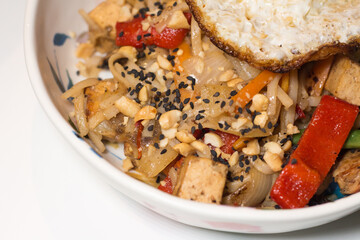 noodle dish in a bowl