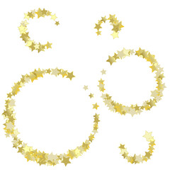 golden floral frames. circles of flowers