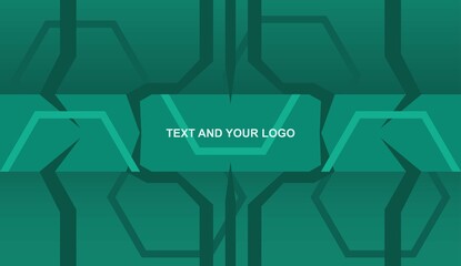 Channel Banner Template with Lines and Shapes