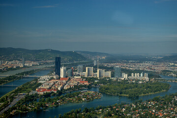 Fototapeta na wymiar Wien von oben 11.9.2020