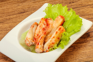 Natural luxury crab meat fillet