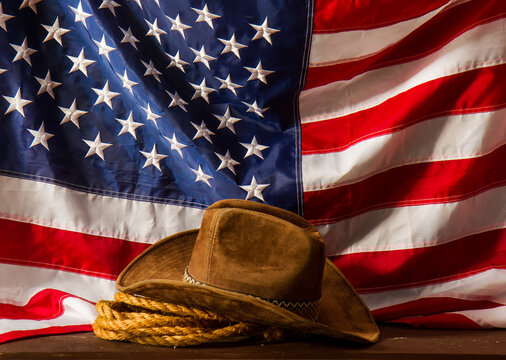 cowboy USA flag