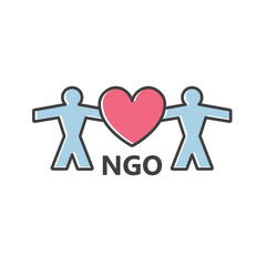 NGO (Non-Governmental Organization) icon - vector illustration
